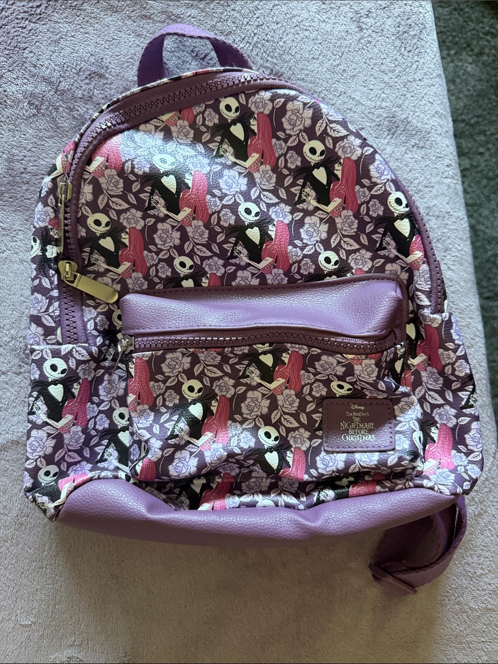 Disney The Nightmare Before Christmas Purple and Pink Kids Backpack